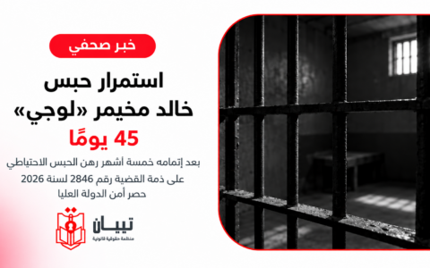 استمرار حبس خالد مخيمر «لوجي» 45 يومًا بعد إتمامه خمسة أشهر رهن الحبس الاحتياطي